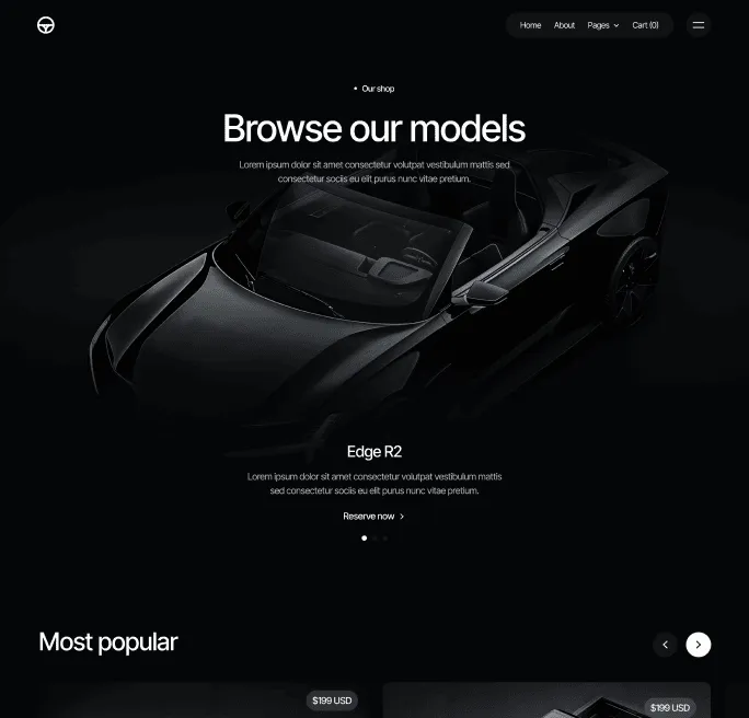 Motorflow - Shop Page - Automotive Webflow Template | BRIX Templates
