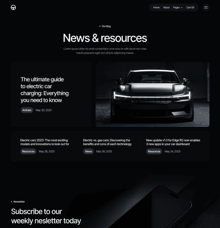 Motorflow - Blog V1 Main Page - Automotive Webflow Template | BRIX Templates
