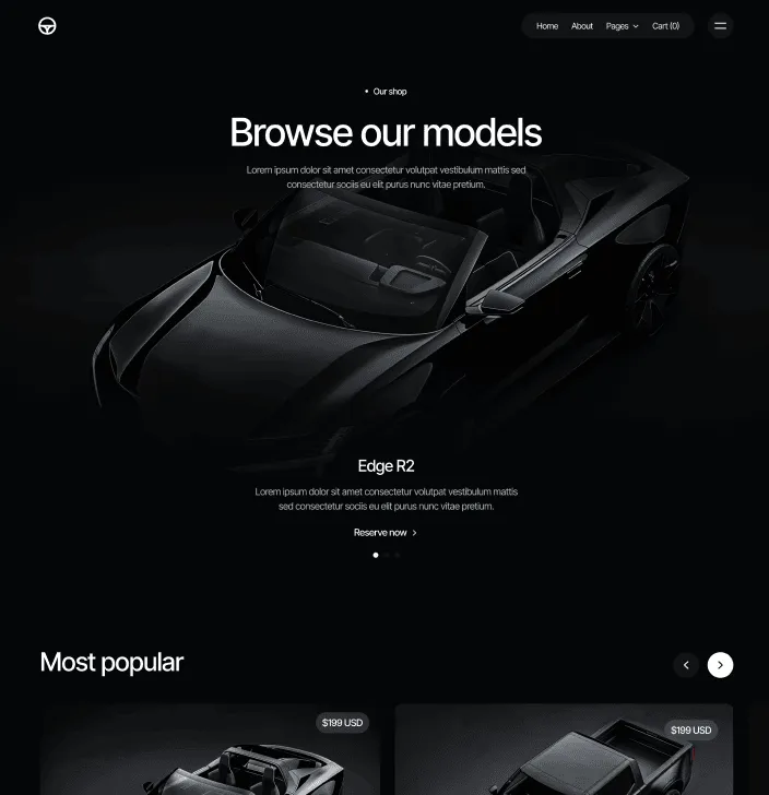 Motorflow - Shop Main Page - Automotive Webflow Template | BRIX Templates
