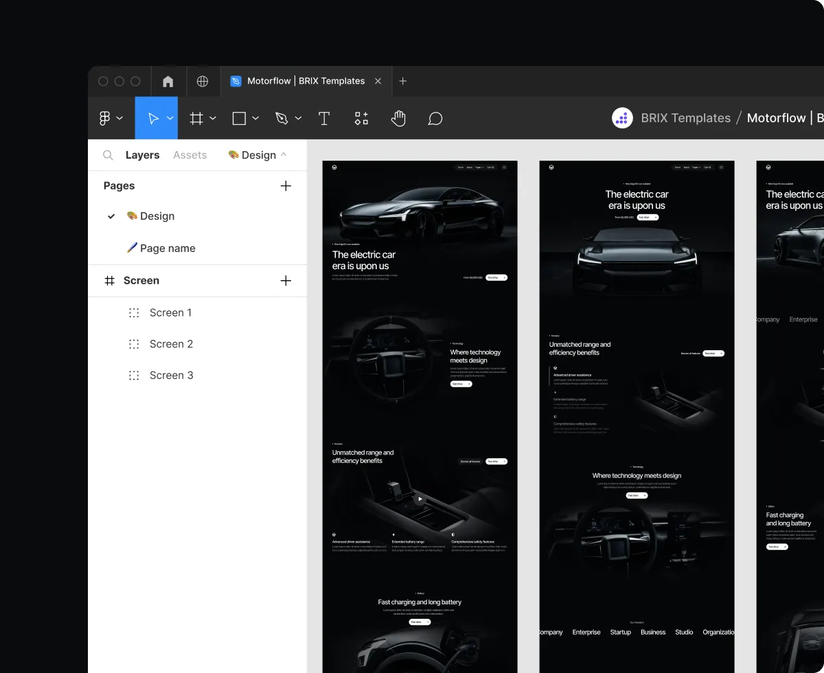 Motorflow - Figma File Included - Automotive Webflow Template | BRIX Templates

