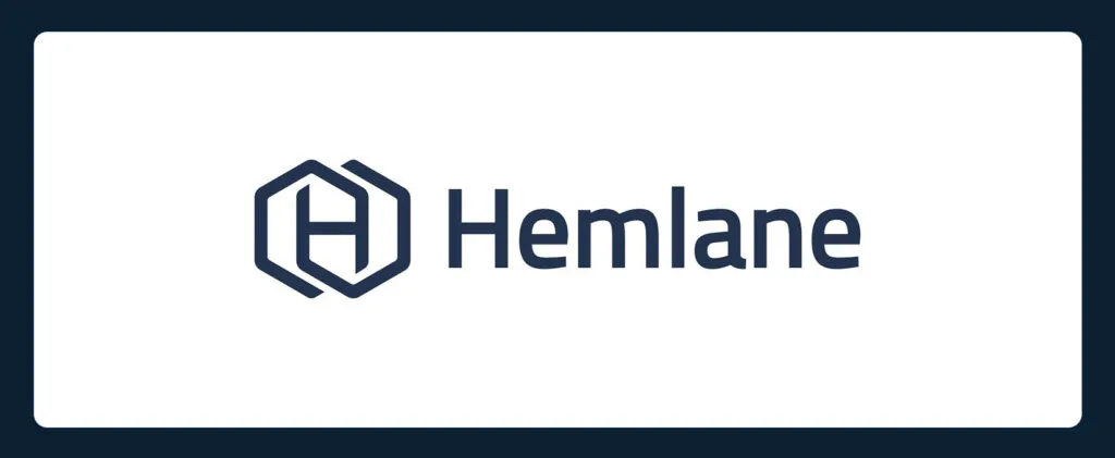 A simple design with the Hemlane logo