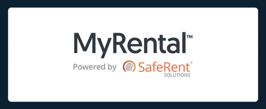 A simple design with the MyRental logo