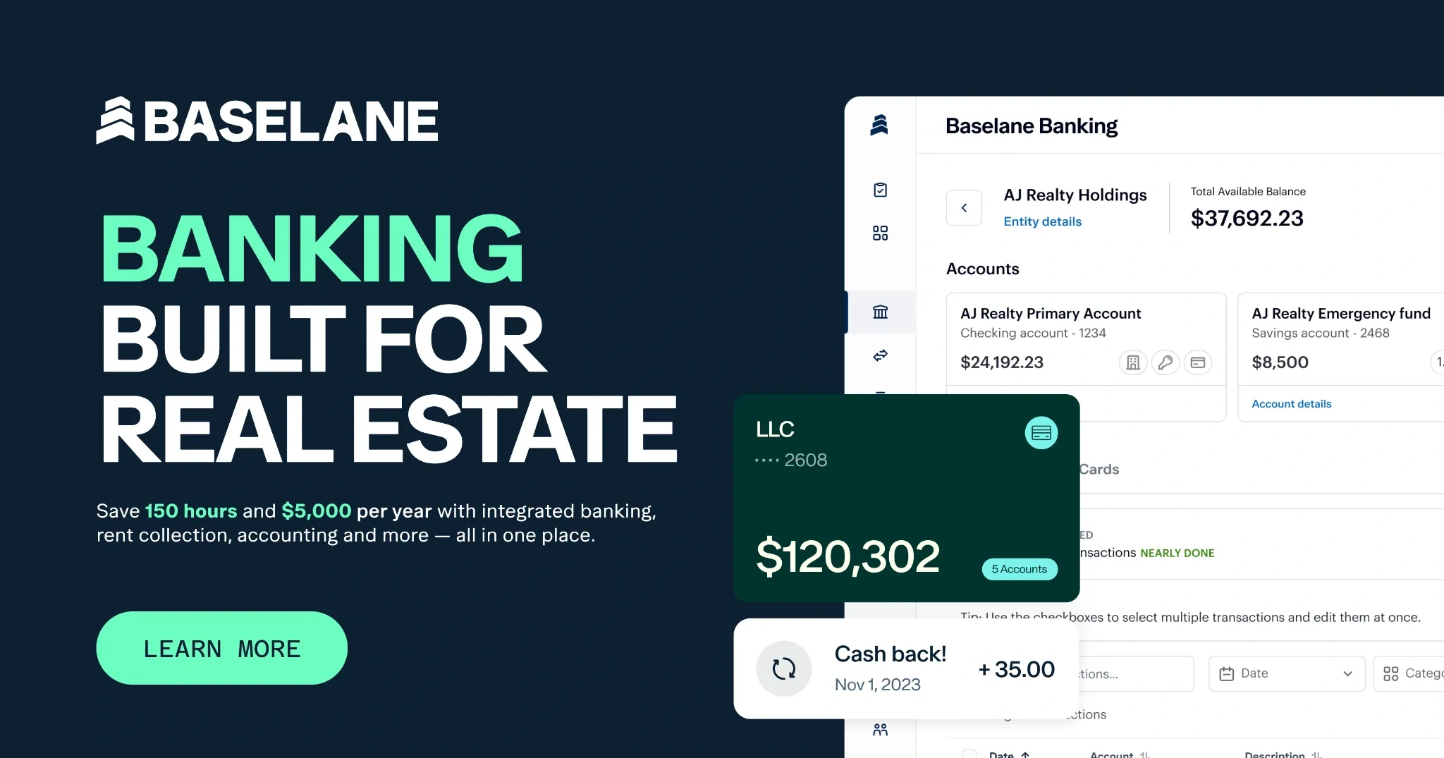 Banking built for real estate