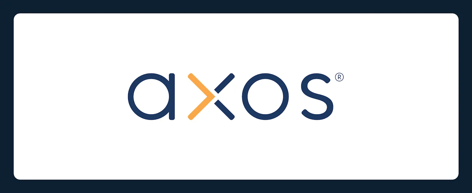 Axos logo featuring the word "axos" in lowercase blue letters with the "x" stylized in orange, set against a white background.