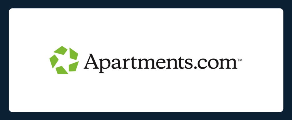 Apartments.com logo on a simple background.
