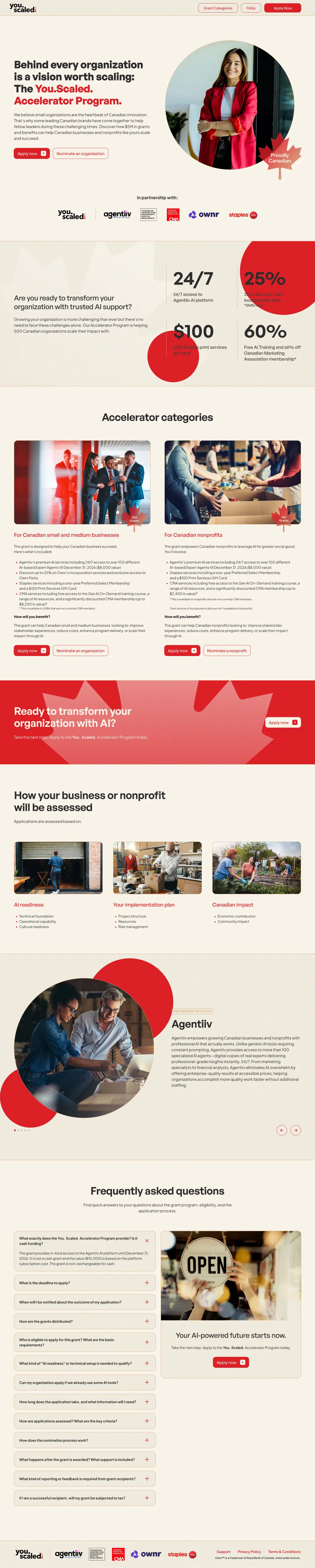 Mockup of the You.Scaled. homepage