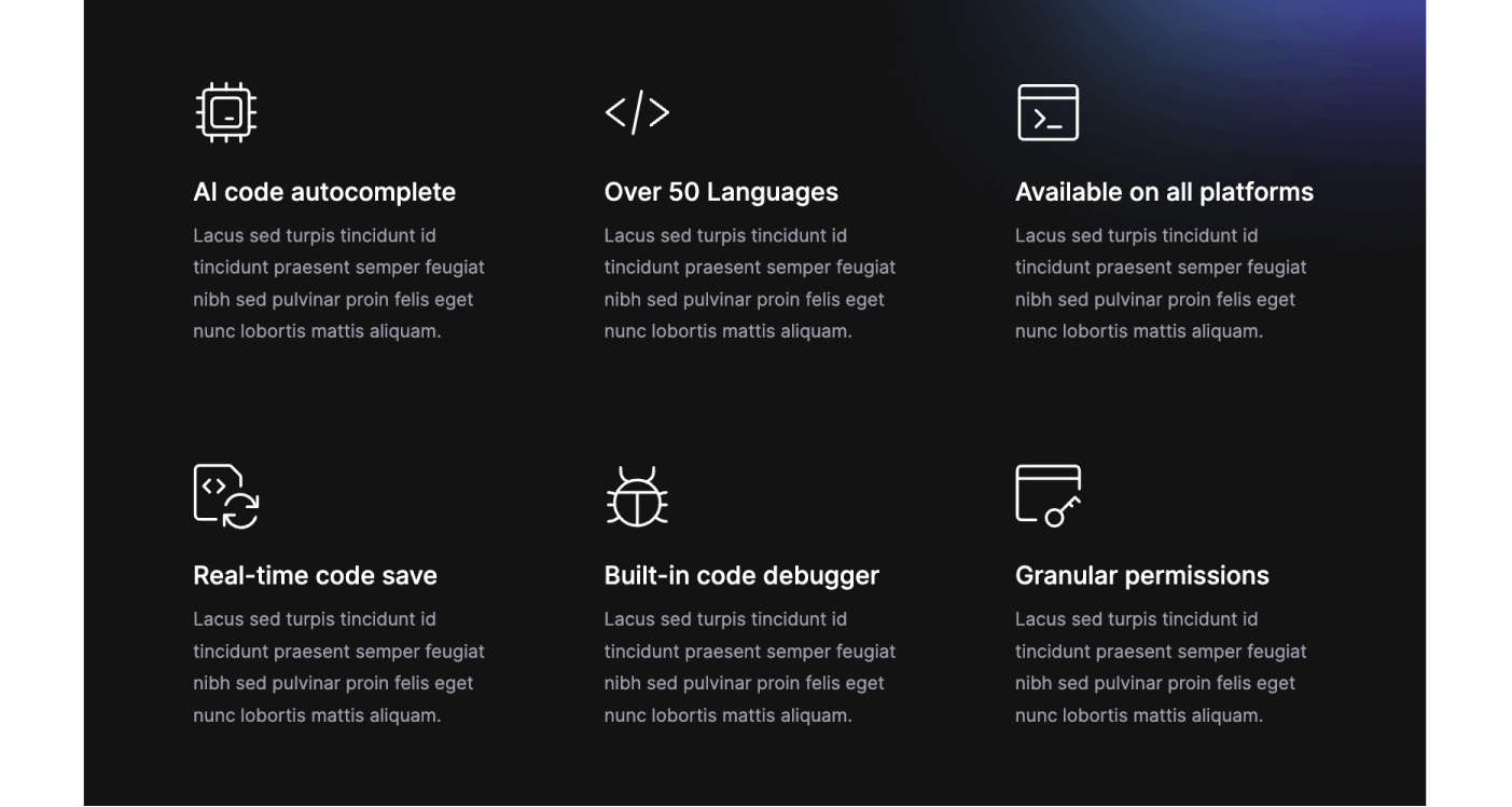 Icons and Graphics - Codely X Webflow Template