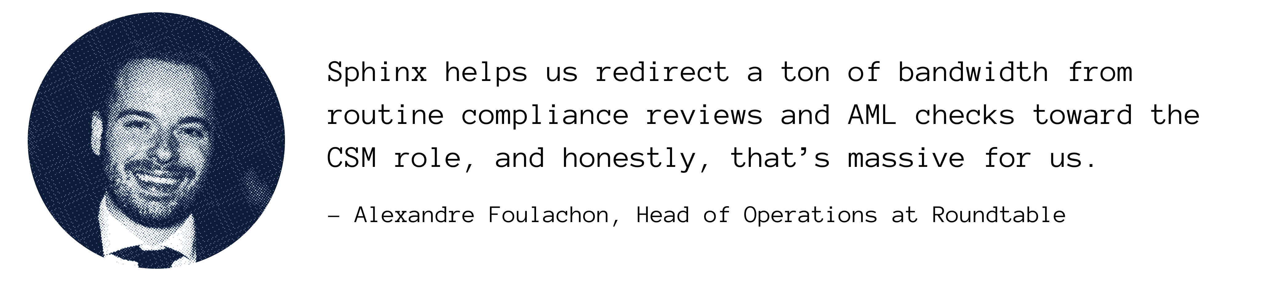 Alexandre Foulachon, Head of Operations at Roundtable