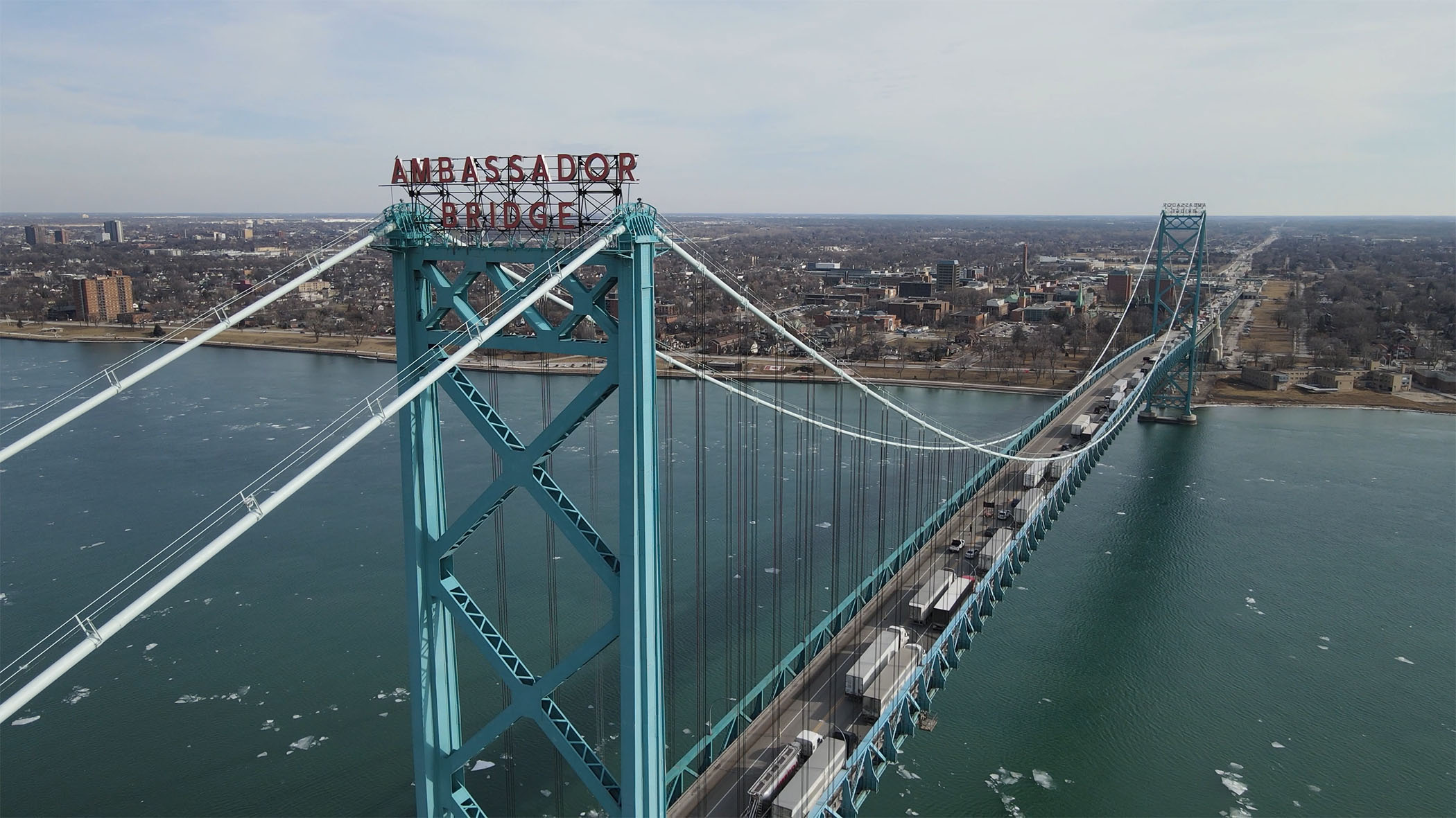 ambassador bridge - usa canada border