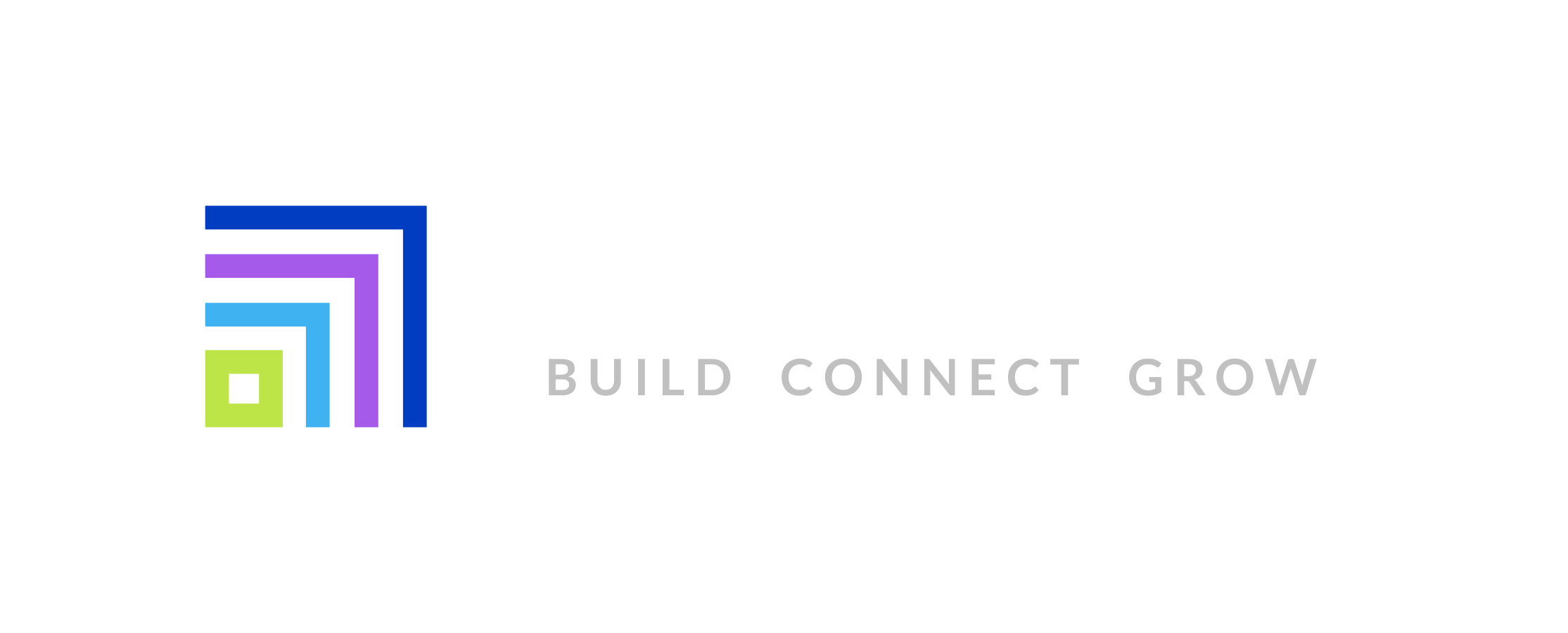 MyBRANDbldr logo with colorful square lines and the tagline Build Connect Grow.