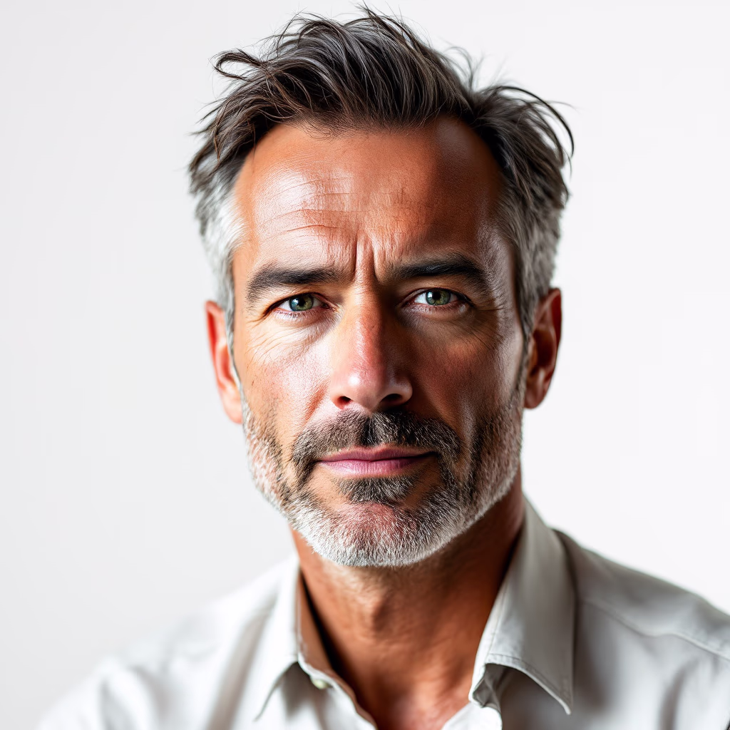 <subject>[headshot] image of customer (for a productivity tools business)</subject>
