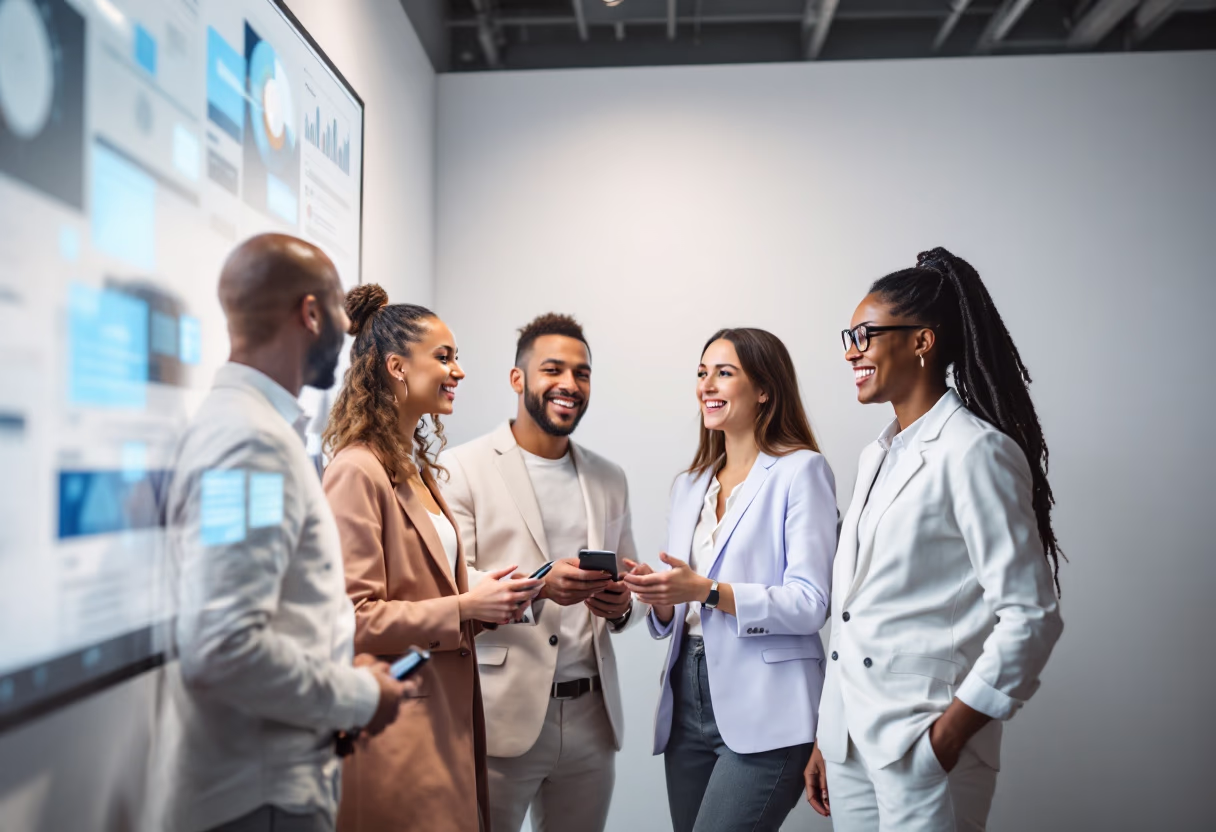 image of team discussion (for a hr tech)