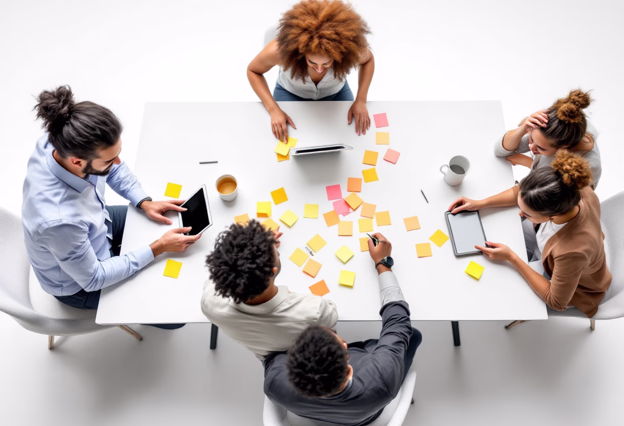 image of brainstorming session for a productivity tools business