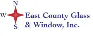 East County Glass & Window Inc. logo with compass rose and business name.