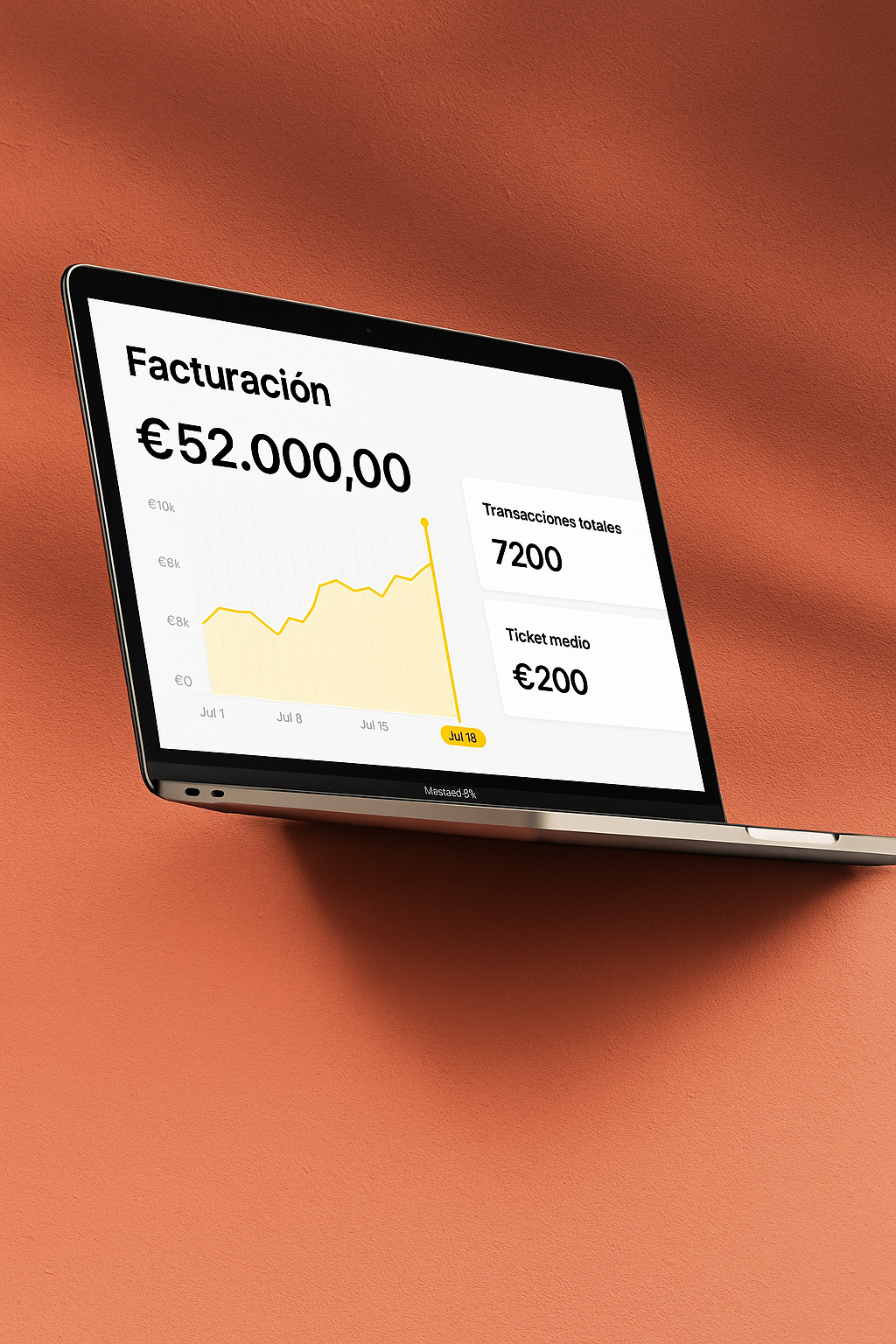 Prosegur Pay financial dashboard showing data analytics and euro valuation – desktop interface designed by MVPossible.