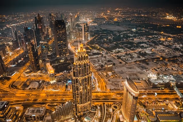 dubai, emirates, burj khalifa, skyline, city, night, view, architecture, modern, downtown, dubai, dubai, dubai, dubai, dubai, burj khalifa