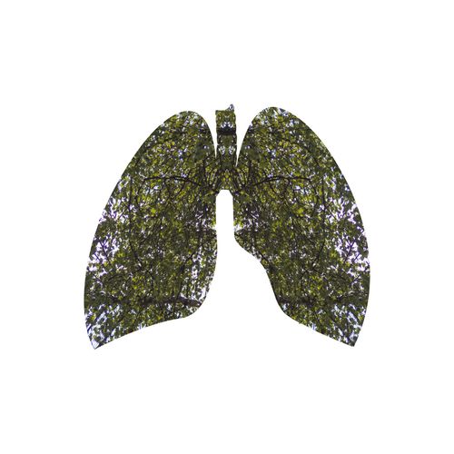 An image of plants inside a lung shape