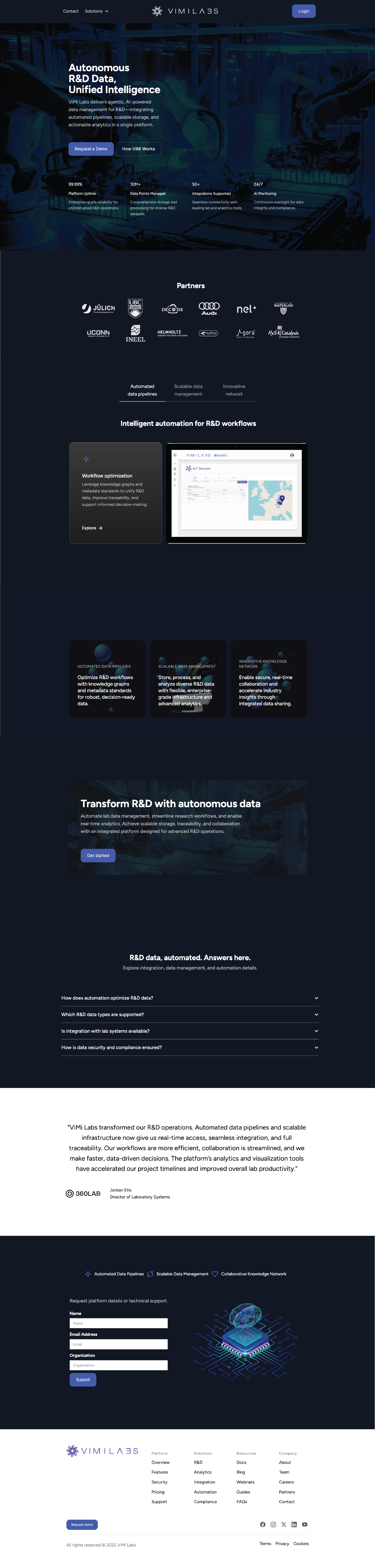 Screenshot of the landing page after the redesign, incorporating accessibility and UX design considerations.