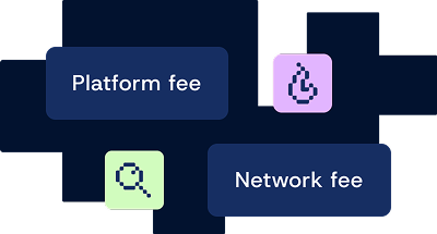image with the description "Platform fee" and "Network fee"