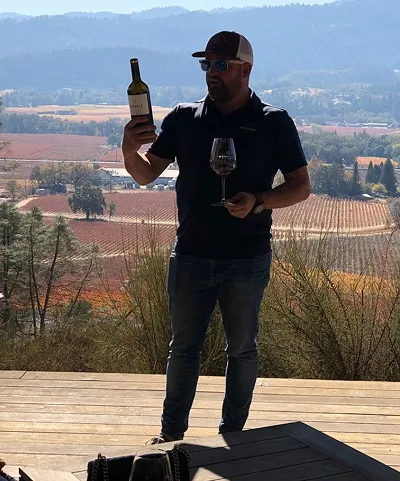 Enjoying wine in Napa Valley