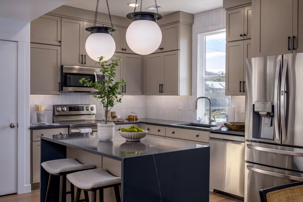 kitchen with window with a view