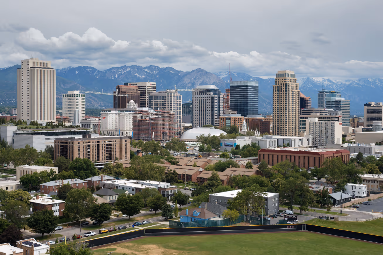 downtown aerial view