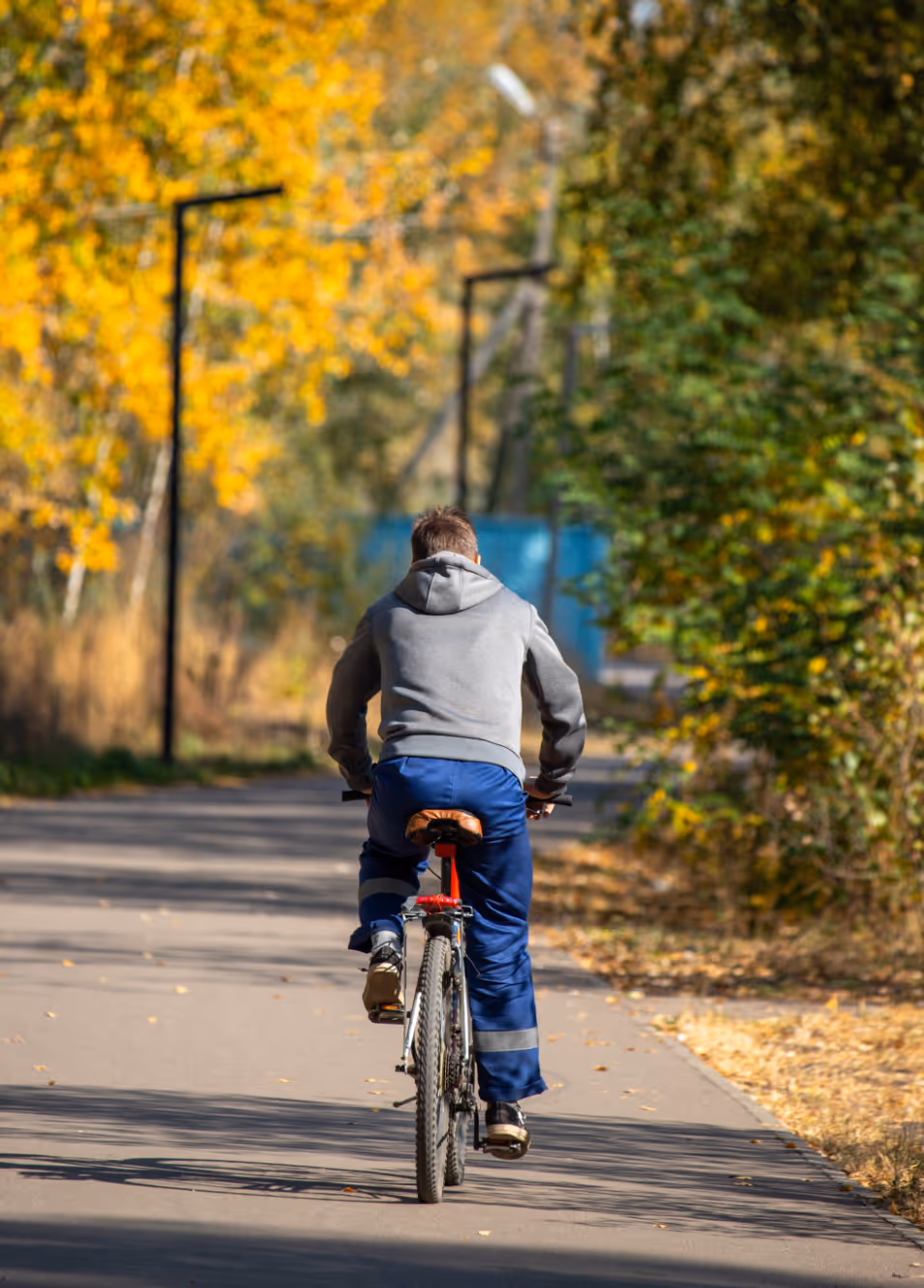 man riding bike stock image