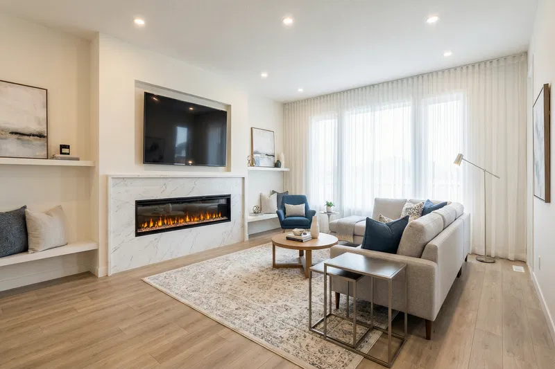 Remodeled primary bathroom with updated finishes and clean modern look by Allforliz