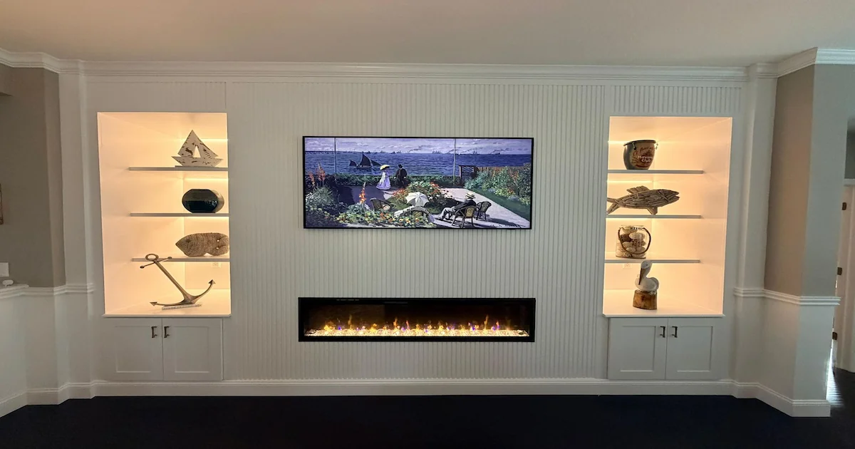 Living room after interior painting by Allforliz, with fresh neutral walls and clean finish