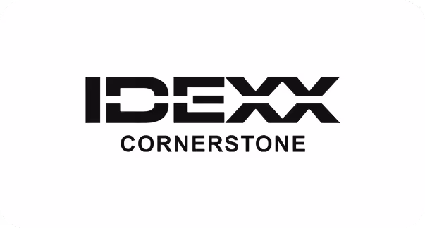 IDEXX Cornerstone logo in black text on a white background.