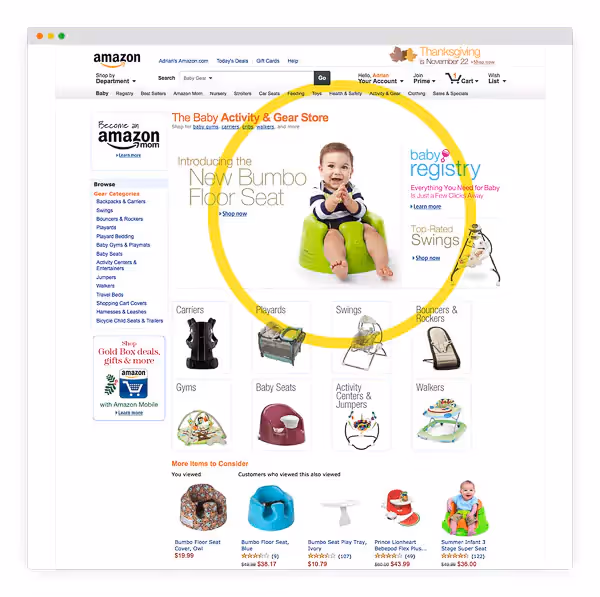 Product feature on Amazon.