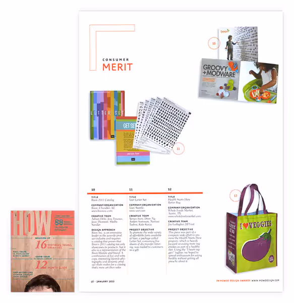 Product photography published in How Magazine.