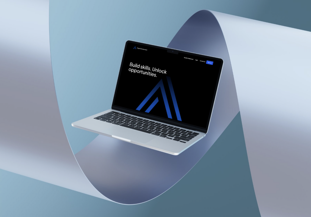 [interface] image of a computer showcasing educational software (for a edtech)