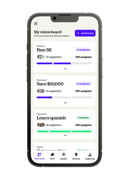 a mockup of the huddel app on a mobile phone
