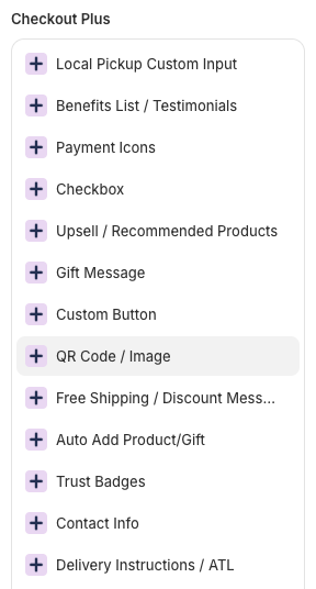 list of checkout extensions available