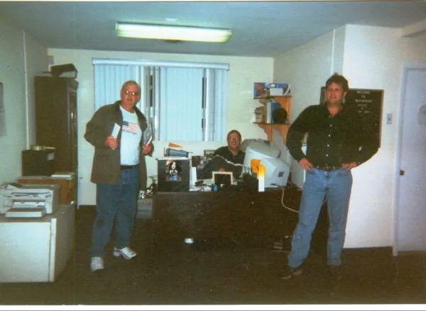 ResinTech's founding family in an early office.