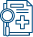 Laboratory flask with tools icon.