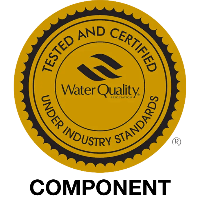 Water Quality Association “Tested and Certified” Gold Seal for components.