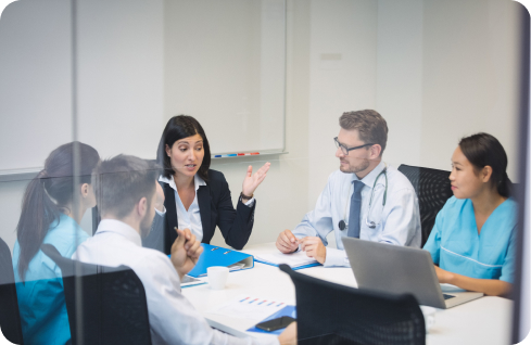 Hospital administration team meeting