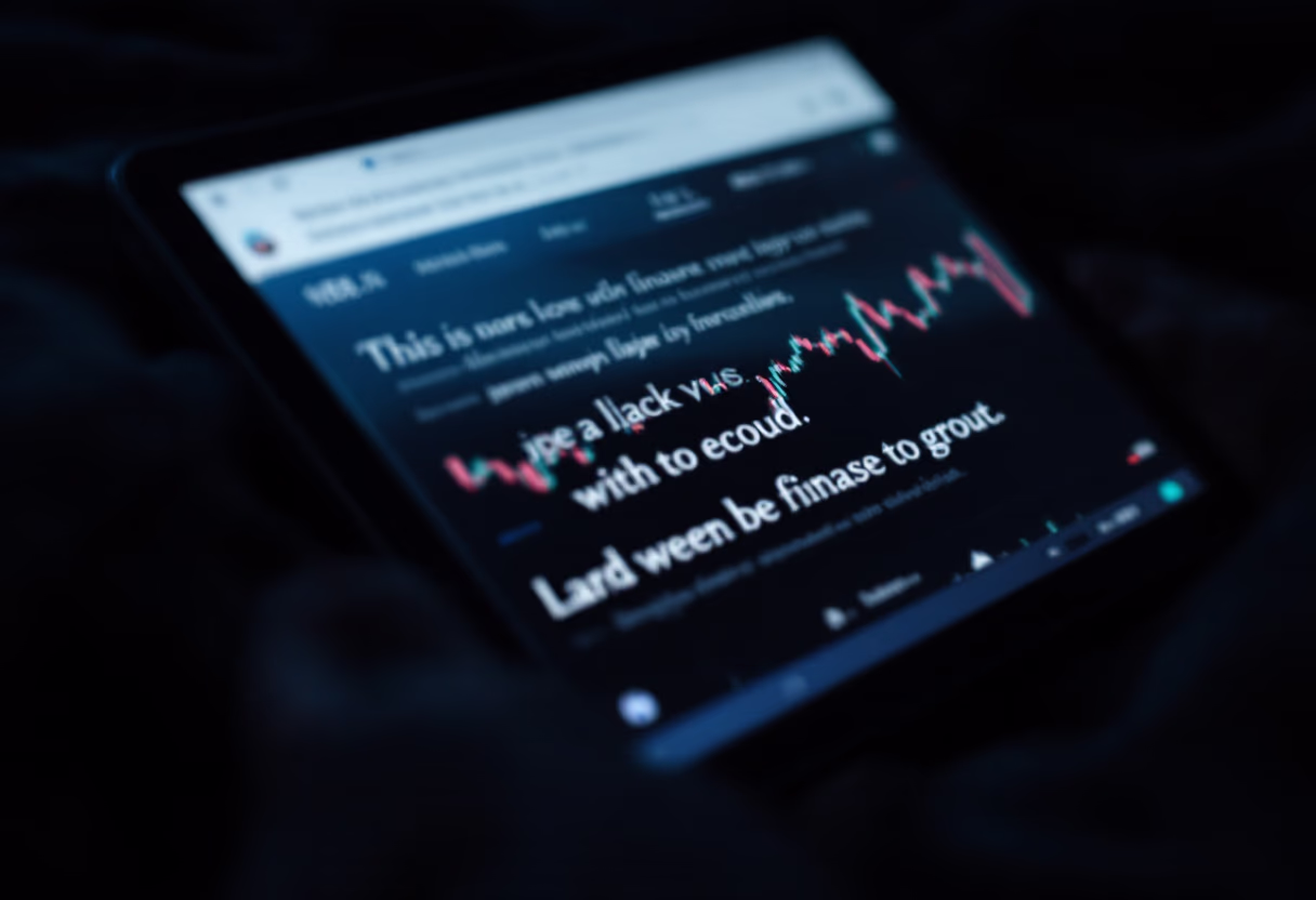 image of financial news headlines
