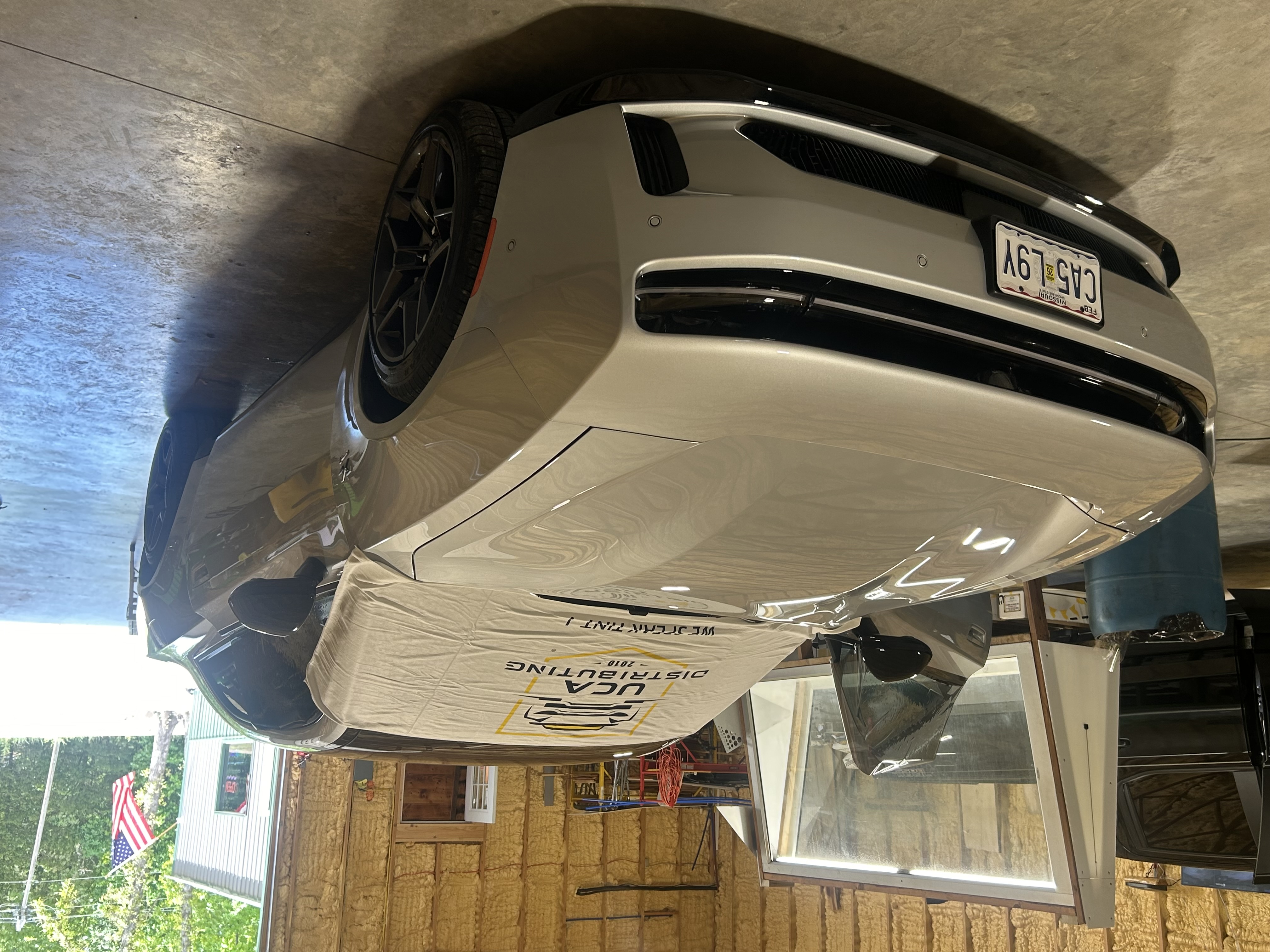New dodge charger being tinted.