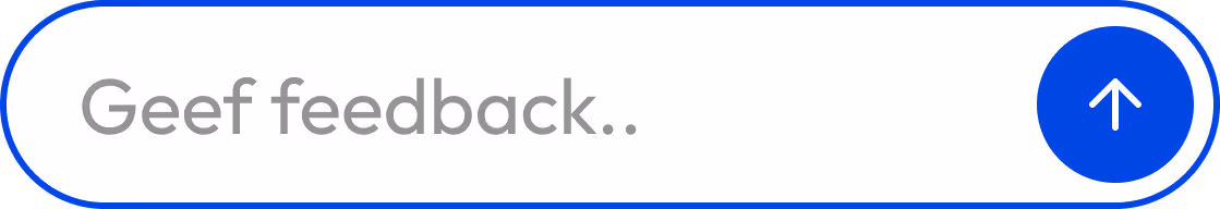 Mockup van feedback verzenden