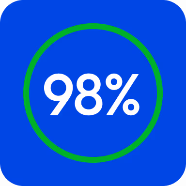 98% confidence badge