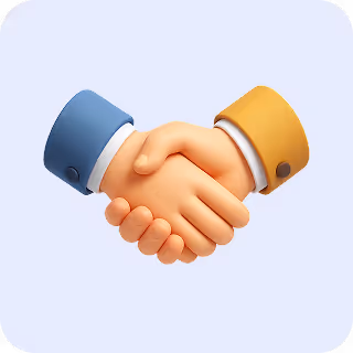 Icon van een handdruk