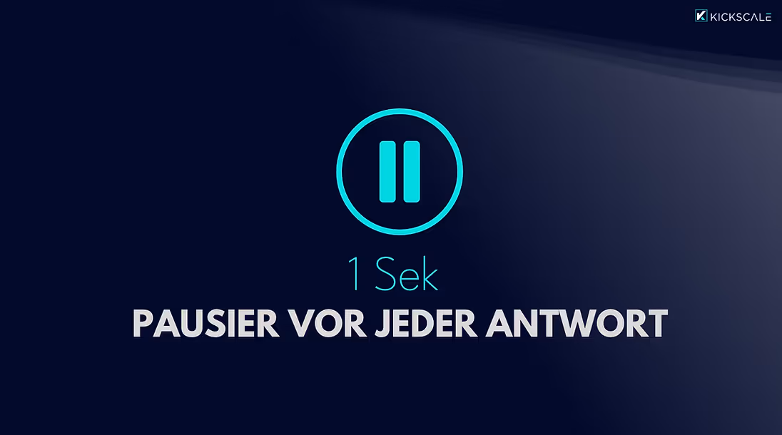 Verkaufsgespräch - Pausiere vor jeder Antwort