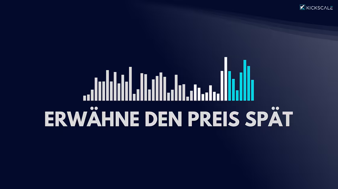 Verkaufsgespräch - Erwähne den Preis spät
