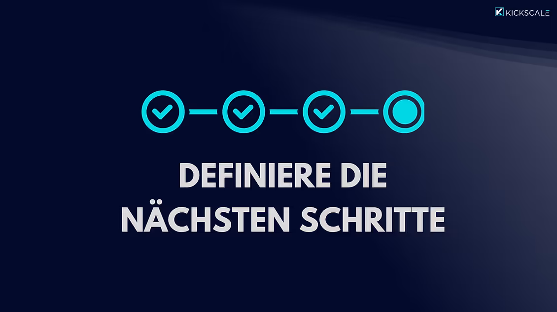 Verkaufsgespräch - Definiere immer die nächsten Schritte