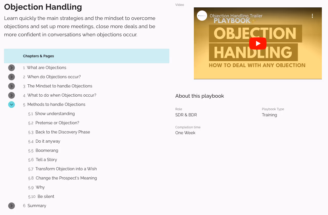 Objection Handling Full Playbook