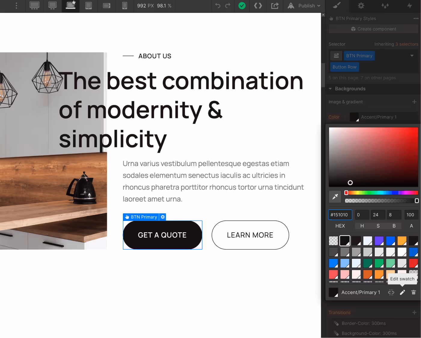 Color - Carpenters X Webflow Template