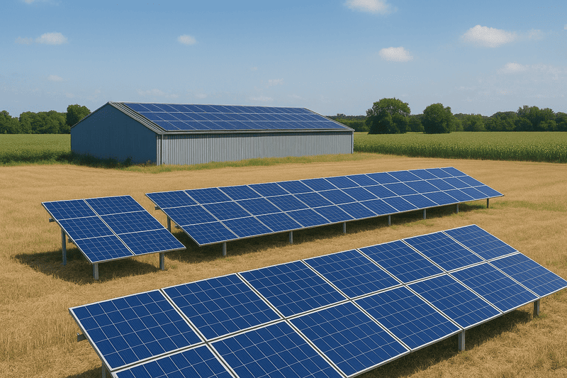 Offres d'installation, maintenance, audits d'installations photovoltaïques pour les agriculteurs et exploitants agricoles.